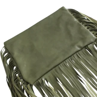 Handmade clutch in soft suede leather nude pink color - Mira